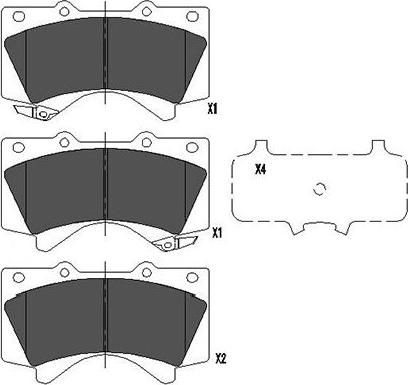 Kavo Parts KBP-9098 - Bremžu uzliku kompl., Disku bremzes www.autospares.lv