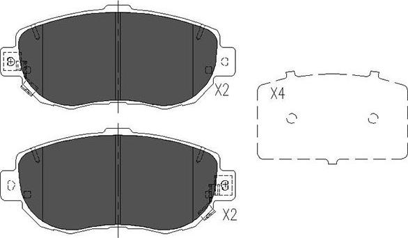 Kavo Parts KBP-9044 - Тормозные колодки, дисковые, комплект www.autospares.lv