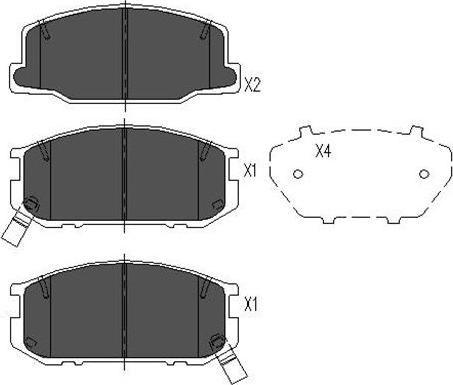 Kavo Parts KBP-9041 - Brake Pad Set, disc brake www.autospares.lv