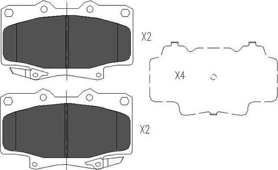 Kavo Parts KBP-9043 - Bremžu uzliku kompl., Disku bremzes www.autospares.lv