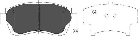 Kavo Parts KBP-9042 - Brake Pad Set, disc brake www.autospares.lv