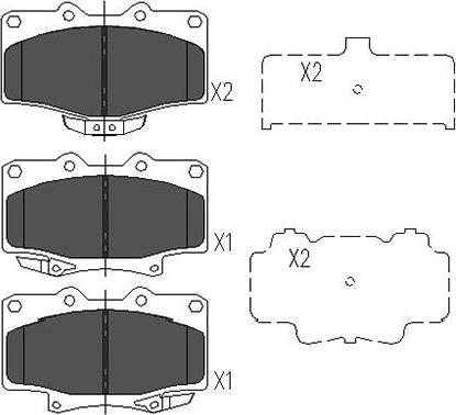 Kavo Parts KBP-9047 - Тормозные колодки, дисковые, комплект www.autospares.lv