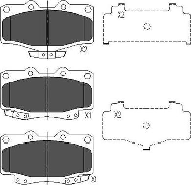 Kavo Parts KBP-9054 - Bremžu uzliku kompl., Disku bremzes autospares.lv