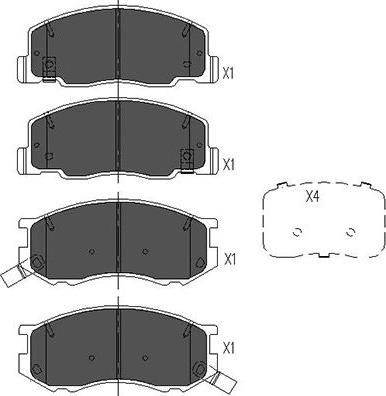 Kavo Parts KBP-9050 - Brake Pad Set, disc brake www.autospares.lv