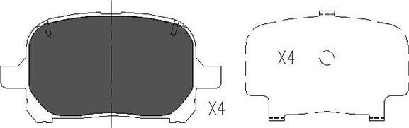 Kavo Parts KBP-9051 - Brake Pad Set, disc brake www.autospares.lv