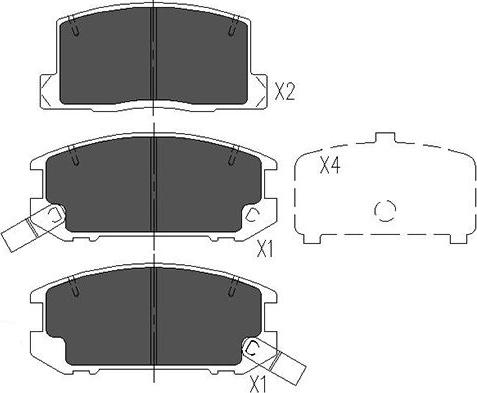 Kavo Parts KBP-9057 - Bremžu uzliku kompl., Disku bremzes www.autospares.lv