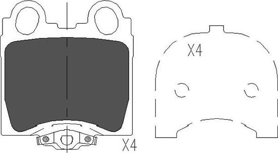 Kavo Parts KBP-9066 - Bremžu uzliku kompl., Disku bremzes autospares.lv