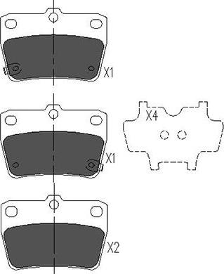 Kavo Parts KBP-9068 - Bremžu uzliku kompl., Disku bremzes www.autospares.lv