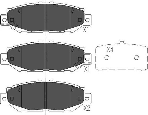 Kavo Parts KBP-9062 - Bremžu uzliku kompl., Disku bremzes www.autospares.lv