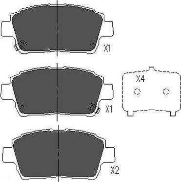 Kavo Parts KBP-9009 - Тормозные колодки, дисковые, комплект www.autospares.lv