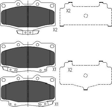 Kavo Parts KBP-9004 - Bremžu uzliku kompl., Disku bremzes www.autospares.lv