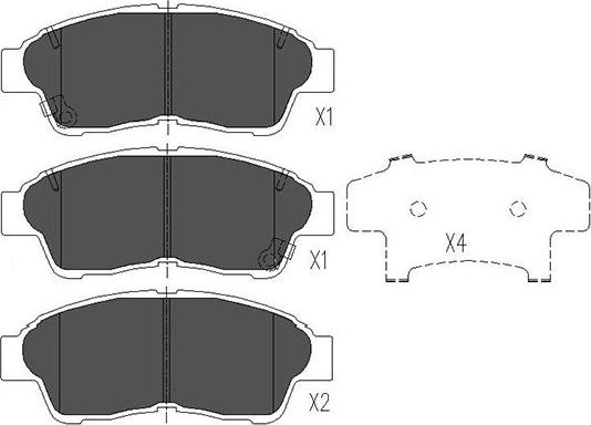 Kavo Parts KBP-9005 - Brake Pad Set, disc brake www.autospares.lv