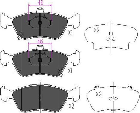 Kavo Parts KBP-9006 - Bremžu uzliku kompl., Disku bremzes autospares.lv