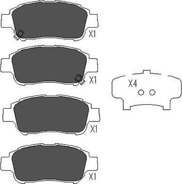 Kavo Parts KBP-9008 - Brake Pad Set, disc brake www.autospares.lv