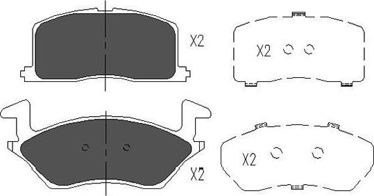 Kavo Parts KBP-9003 - Bremžu uzliku kompl., Disku bremzes www.autospares.lv