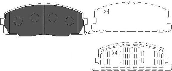 Kavo Parts KBP-9002 - Brake Pad Set, disc brake www.autospares.lv