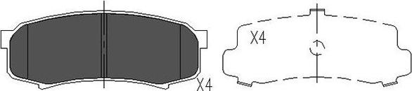 Kavo Parts KBP-9007 - Bremžu uzliku kompl., Disku bremzes autospares.lv