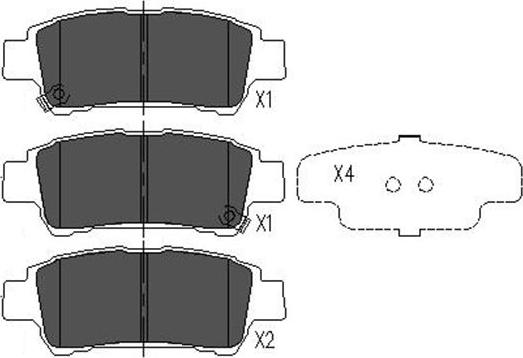 Kavo Parts KBP-9014 - Bremžu uzliku kompl., Disku bremzes autospares.lv