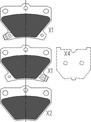 Kavo Parts KBP-9013 - Тормозные колодки, дисковые, комплект www.autospares.lv