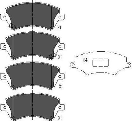 Kavo Parts KBP-9012 - Bremžu uzliku kompl., Disku bremzes www.autospares.lv