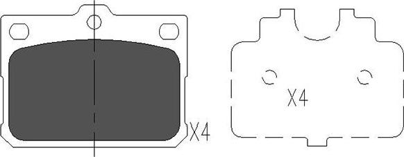 Kavo Parts KBP-9081 - Bremžu uzliku kompl., Disku bremzes autospares.lv