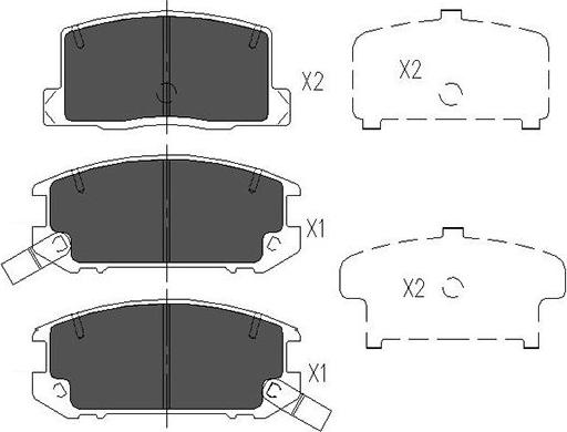 Kavo Parts KBP-9082 - Тормозные колодки, дисковые, комплект www.autospares.lv