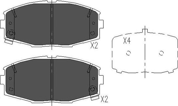 Kavo Parts KBP-9034 - Тормозные колодки, дисковые, комплект www.autospares.lv