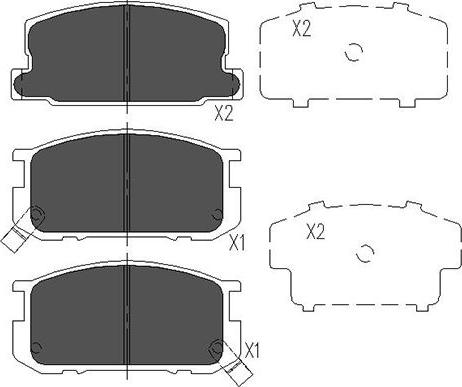 Kavo Parts KBP-9035 - Brake Pad Set, disc brake www.autospares.lv