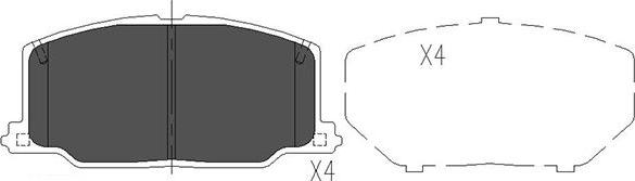 Kavo Parts KBP-9036 - Brake Pad Set, disc brake www.autospares.lv