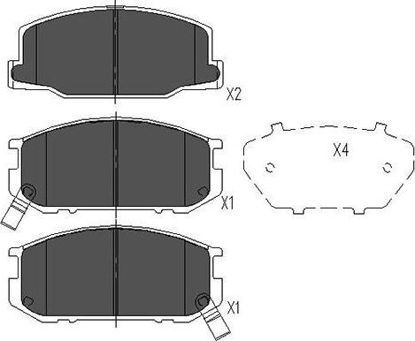 Kavo Parts KBP-9031 - Bremžu uzliku kompl., Disku bremzes autospares.lv