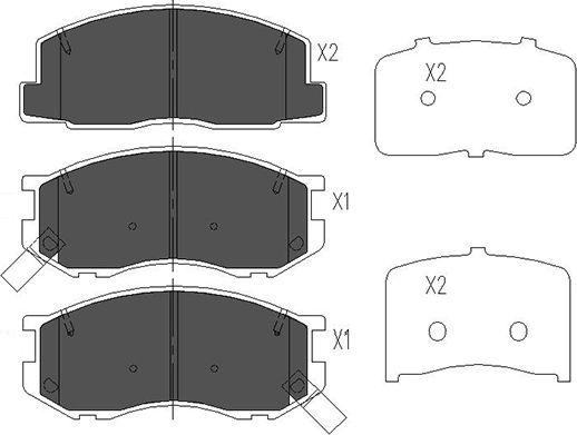 Kavo Parts KBP-9033 - Тормозные колодки, дисковые, комплект www.autospares.lv