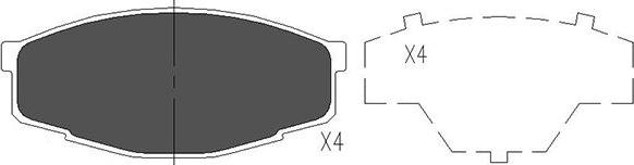 Kavo Parts KBP-9032 - Bremžu uzliku kompl., Disku bremzes www.autospares.lv