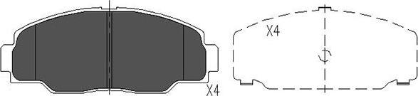 Kavo Parts KBP-9037 - Brake Pad Set, disc brake www.autospares.lv