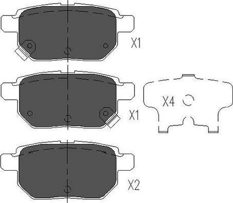 Kavo Parts KBP-9025 - Тормозные колодки, дисковые, комплект www.autospares.lv