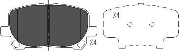 Kavo Parts KBP-9021 - Brake Pad Set, disc brake www.autospares.lv