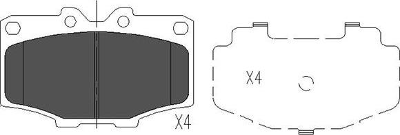 Kavo Parts KBP-9028 - Bremžu uzliku kompl., Disku bremzes autospares.lv