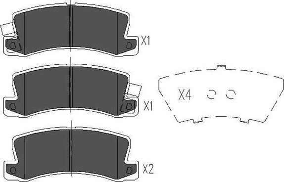 Kavo Parts KBP-9022 - Тормозные колодки, дисковые, комплект www.autospares.lv