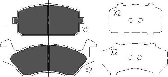 Kavo Parts KBP-9074 - Brake Pad Set, disc brake www.autospares.lv