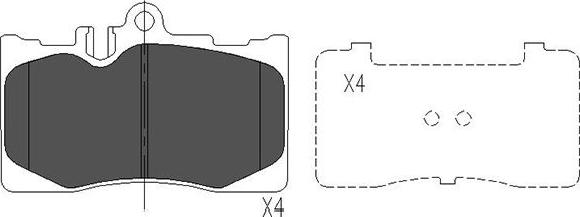 Kavo Parts KBP-9071 - Bremžu uzliku kompl., Disku bremzes www.autospares.lv