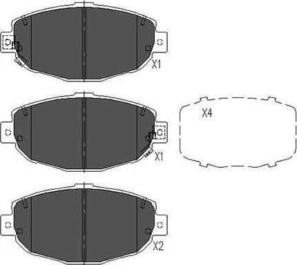 Kavo Parts KBP-9072 - Bremžu uzliku kompl., Disku bremzes www.autospares.lv