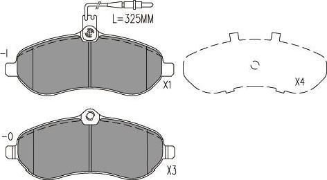 Kavo Parts KBP-9148 - Bremžu uzliku kompl., Disku bremzes autospares.lv