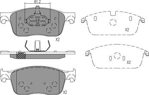 Kavo Parts KBP-9155 - Bremžu uzliku kompl., Disku bremzes www.autospares.lv