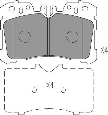 Kavo Parts KBP-9150 - Bremžu uzliku kompl., Disku bremzes www.autospares.lv