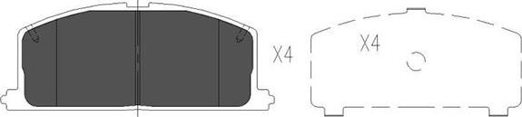 Kavo Parts KBP-9109 - Brake Pad Set, disc brake www.autospares.lv