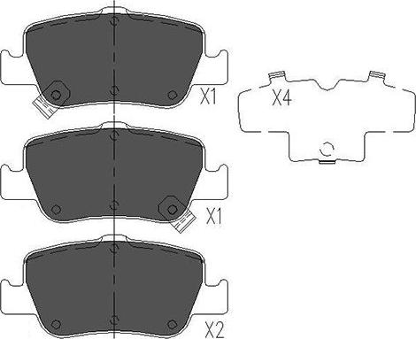 Kavo Parts KBP-9104 - Тормозные колодки, дисковые, комплект www.autospares.lv