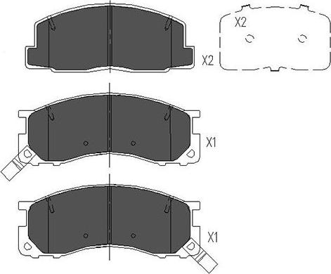 Kavo Parts KBP-9100 - Brake Pad Set, disc brake www.autospares.lv