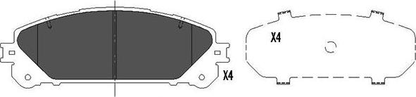 Kavo Parts KBP-9116 - Bremžu uzliku kompl., Disku bremzes www.autospares.lv