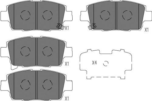 Kavo Parts KBP-9134 - Тормозные колодки, дисковые, комплект www.autospares.lv