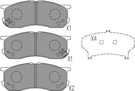 Kavo Parts KBP-9132 - Тормозные колодки, дисковые, комплект www.autospares.lv