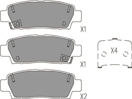 Kavo Parts KBP-9125 - Тормозные колодки, дисковые, комплект www.autospares.lv